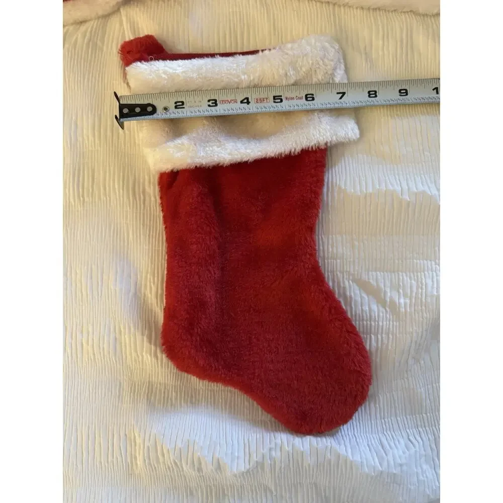 Lot of 2 Christmas Santa Hats Naughty Nice Embroidered Small Stocking Red